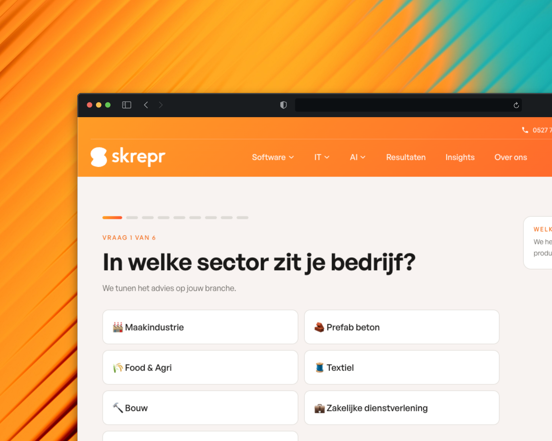 Skrepr AI-scan: vragenlijst die in vijf minuten kansen voor AI in productiebedrijven in kaart brengt
